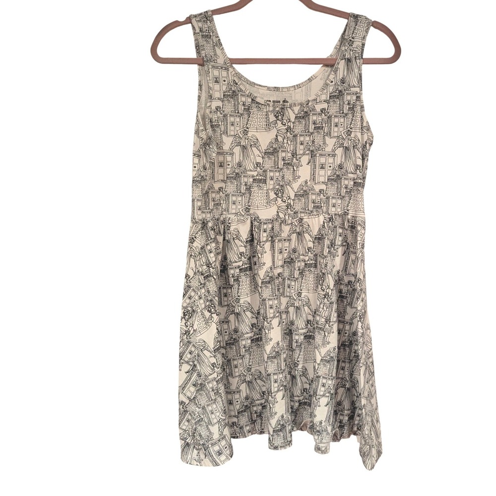 Doctor Who Her Universe TARDIS Dalek Weeping Angel Skater Dress Size M Comicon